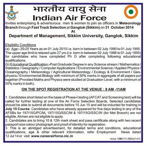 Fast%2BTrack%2BSelection%2Bfor%2Bthe%2BMeteorology%2BBranch%2Bat%2BGangtok%2BSikkim