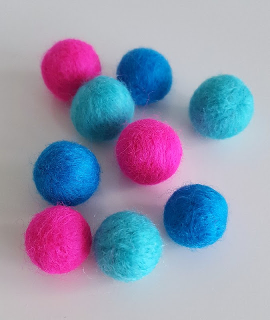 colourful felt balls