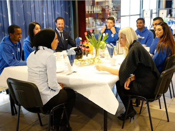 Crown Prince Haakon and Crown Princess Mette-Marit of Norway visits the Furuset in Alna, Oslo. The Couple opens a new library and activity center for young people.