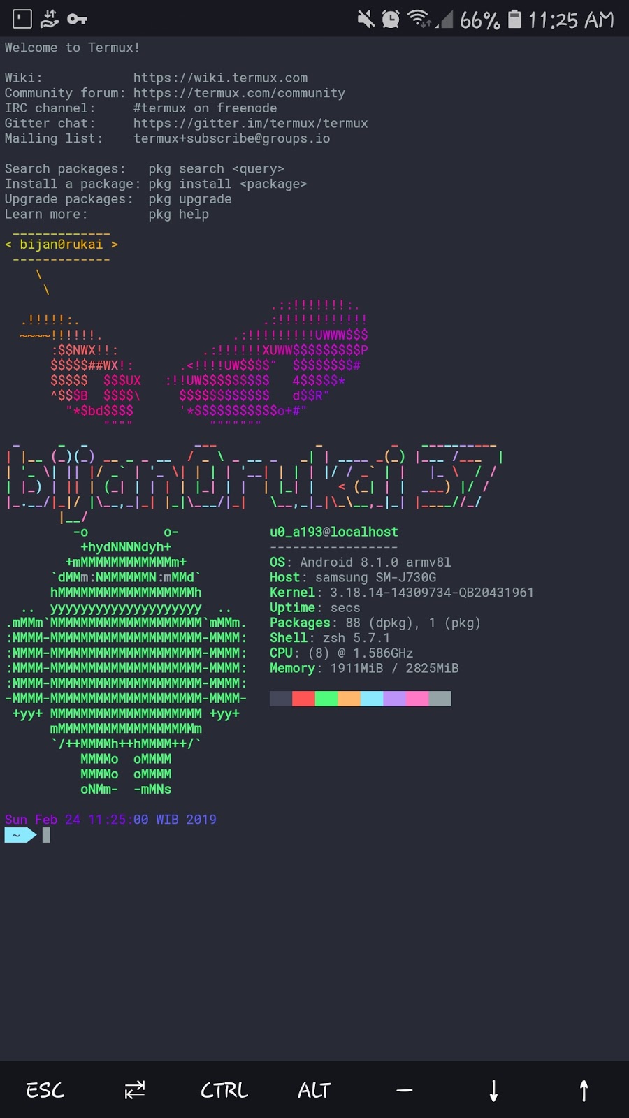 Mengubah tampilan Cowsay pada termux