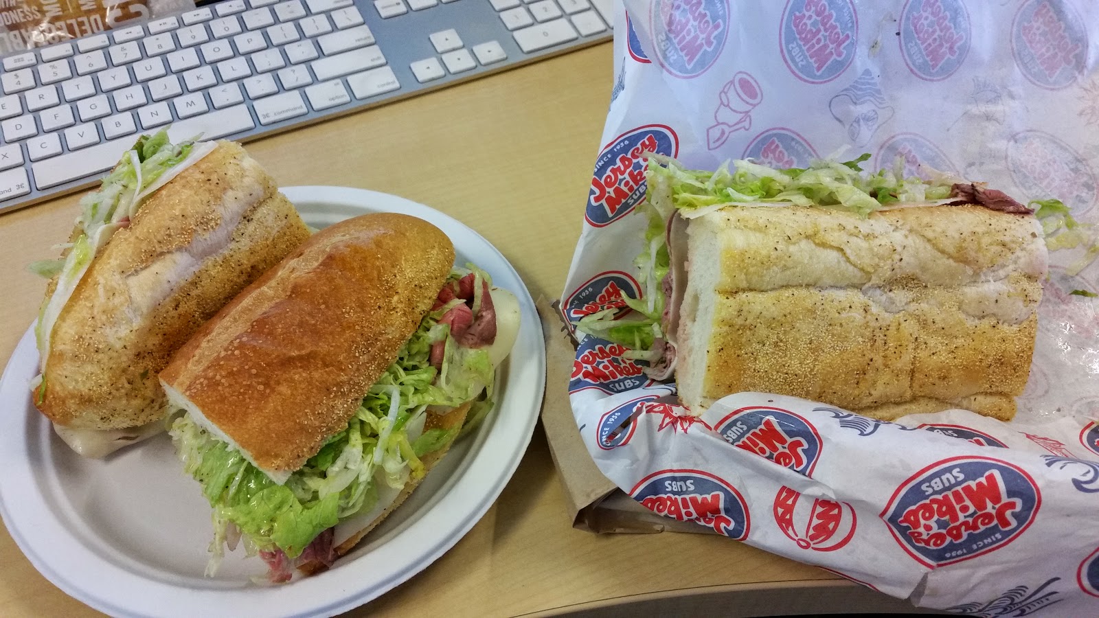 6 Roast Beef And Provolone Sandwich Jersey Mike's Subs