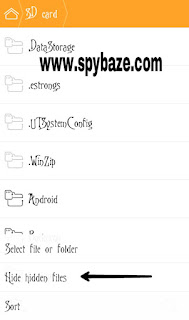 How to on Android Hidden or retrieve files