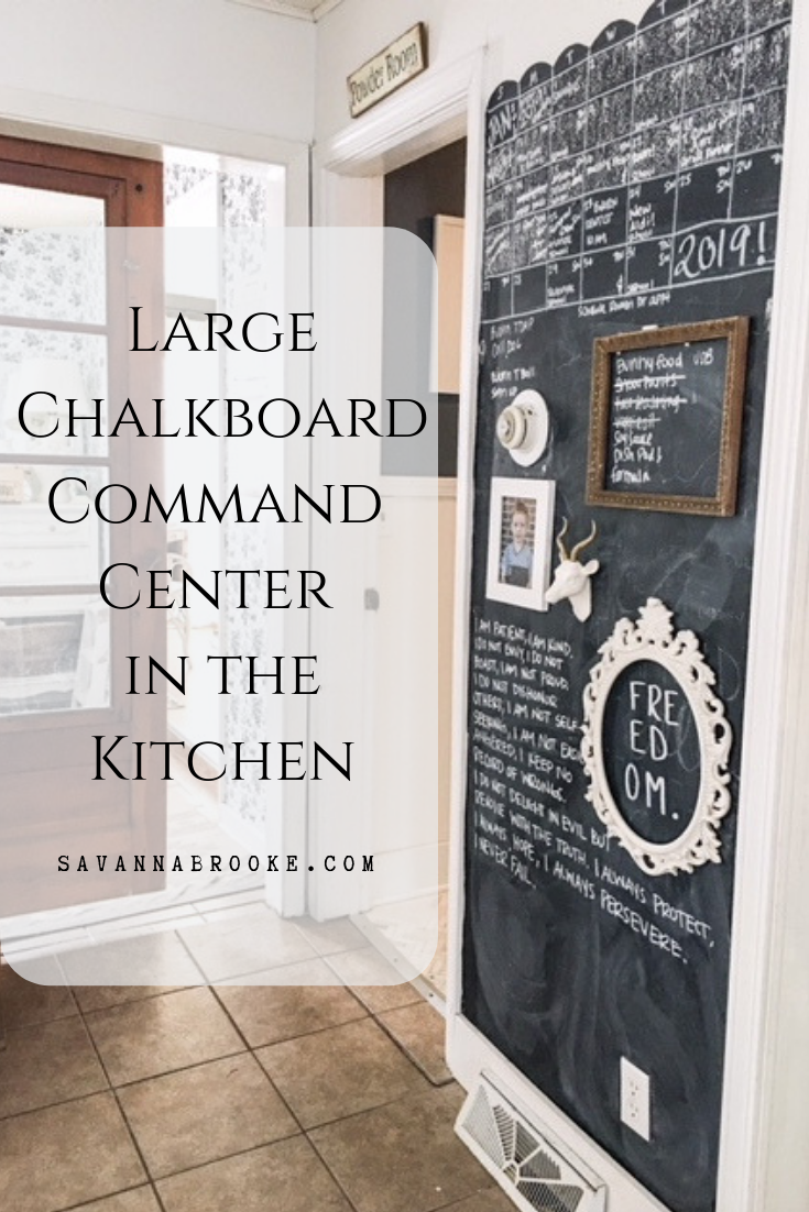 Savannabrooke Com How We Stay Organized Our Chalkboard In The Kitchen