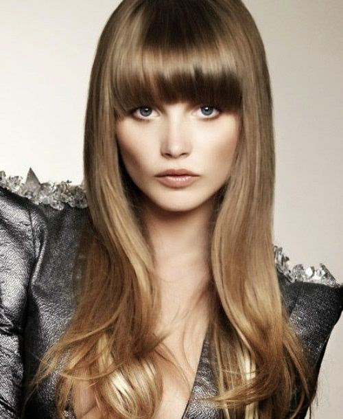 Gorgeous Long Hairstyles with Fringe 2015 for Women