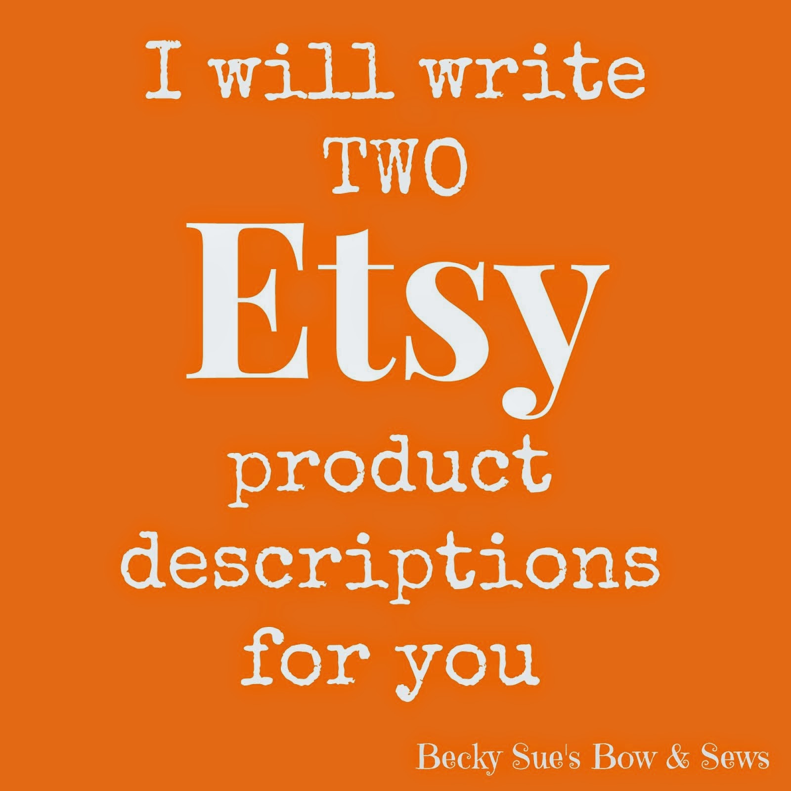 Need Help Writing Etsy Listings?