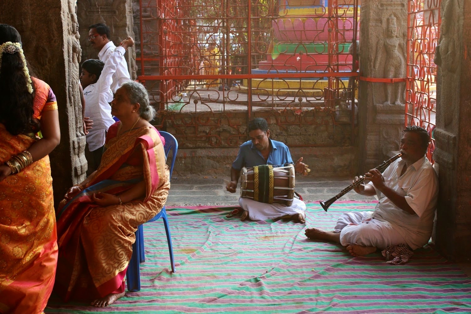 Temples of Chennai ancient Parthasarathy Temple Tiruvallikeni musicians 