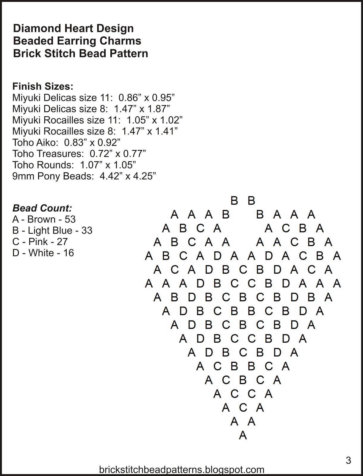 Brick Stitch Bead Patterns Journal Diamond Heart Design Brick Stitch brick-stitch-bead-patterns-journal-diamond-heart-design-brick-stitch