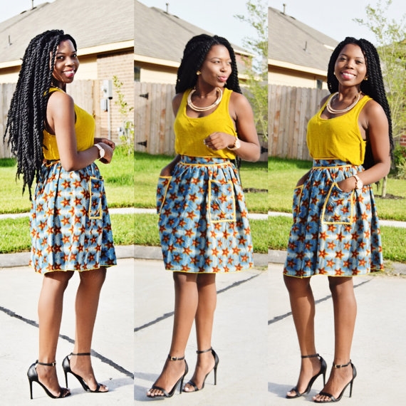 ankara skater skirt