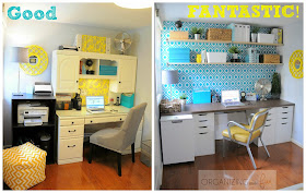 Home office goes from good - to FABULOUS :: OrganizingMadeFun.com