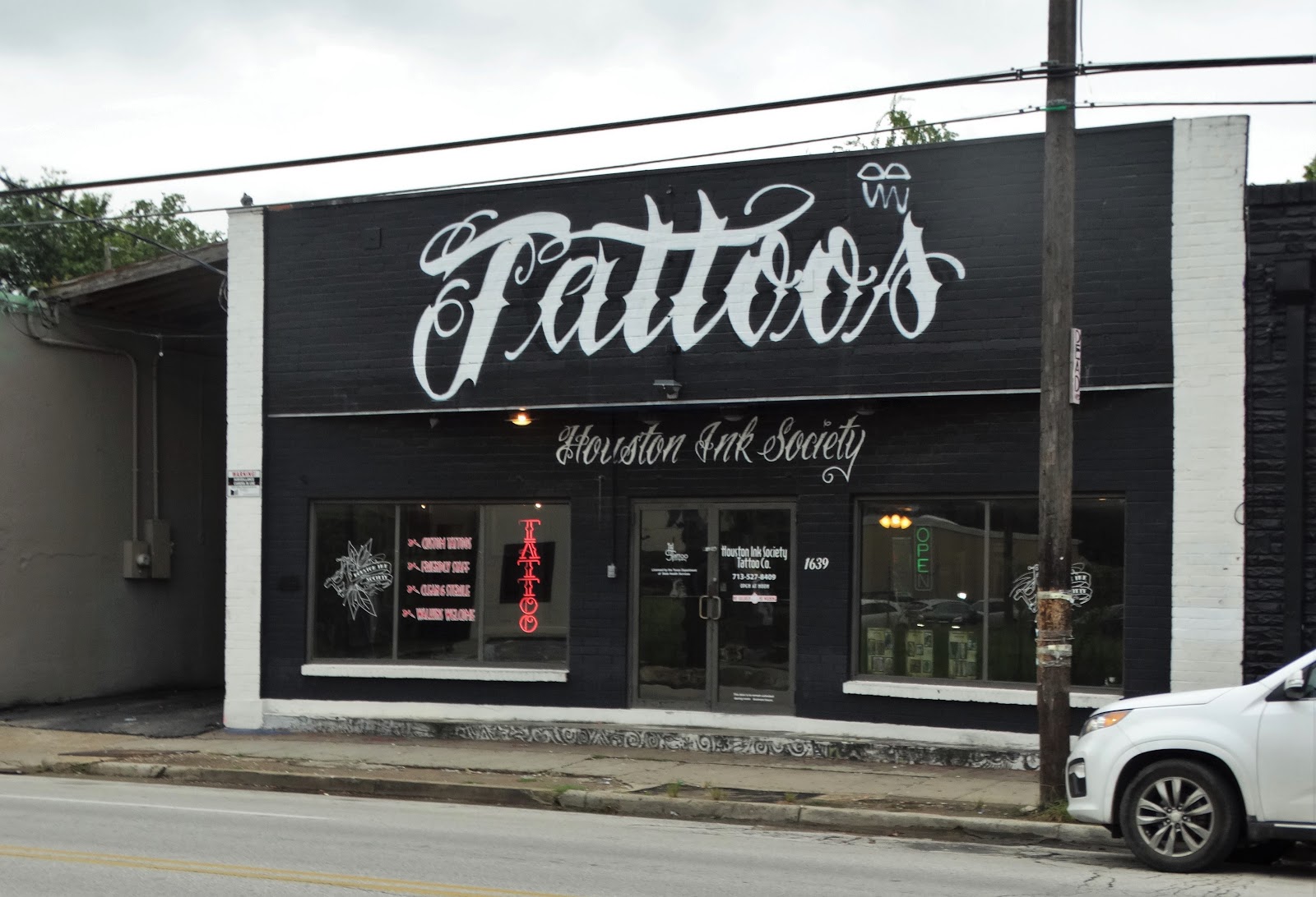 Houston in Pics Black and Red House in Montrose, with Lanterns, and va