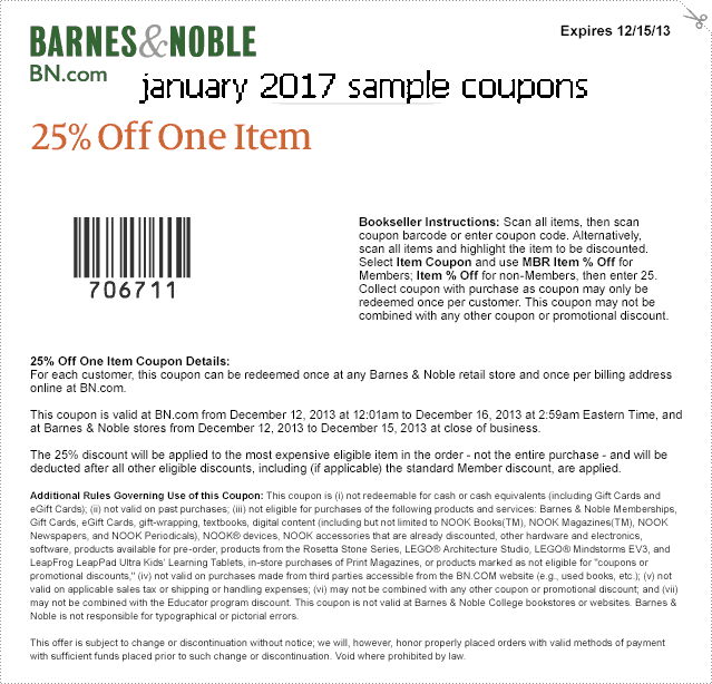 Free Promo Codes and Coupons 2023 Barnes and Noble Coupons