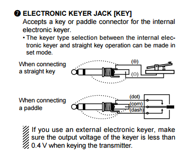 IC-7200 and Paddle Keyer | QRZ Forums 1 4 stereo jack diagram 