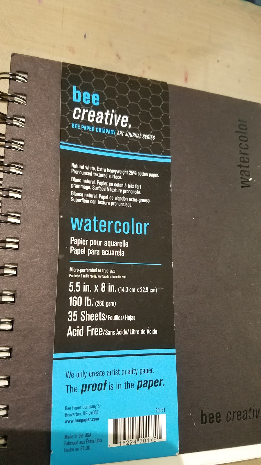 Watercolor Paper Review: Bee Paper Watercolor Art Journal: Watercolor Basics