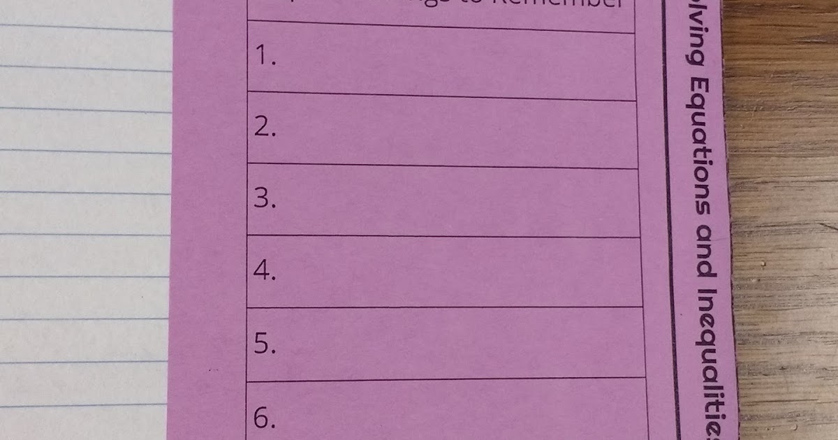 Math = Love: Algebra 1 Solving Equations and Inequalities (Unit 2) INB