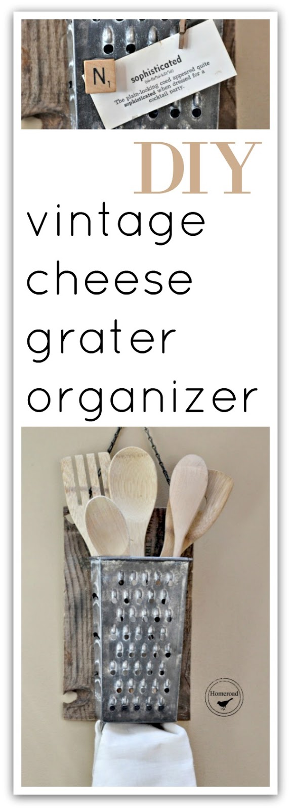 Vintage Cheese Grater Organizer