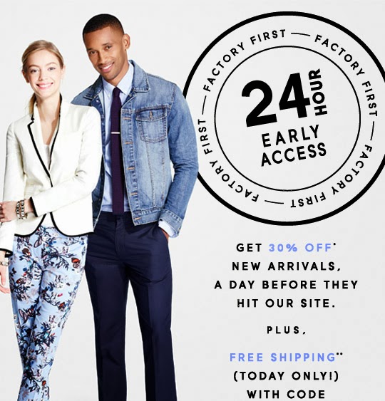 J.Crew Aficionada J.Crew Factory Exclusive Early Access Shop new