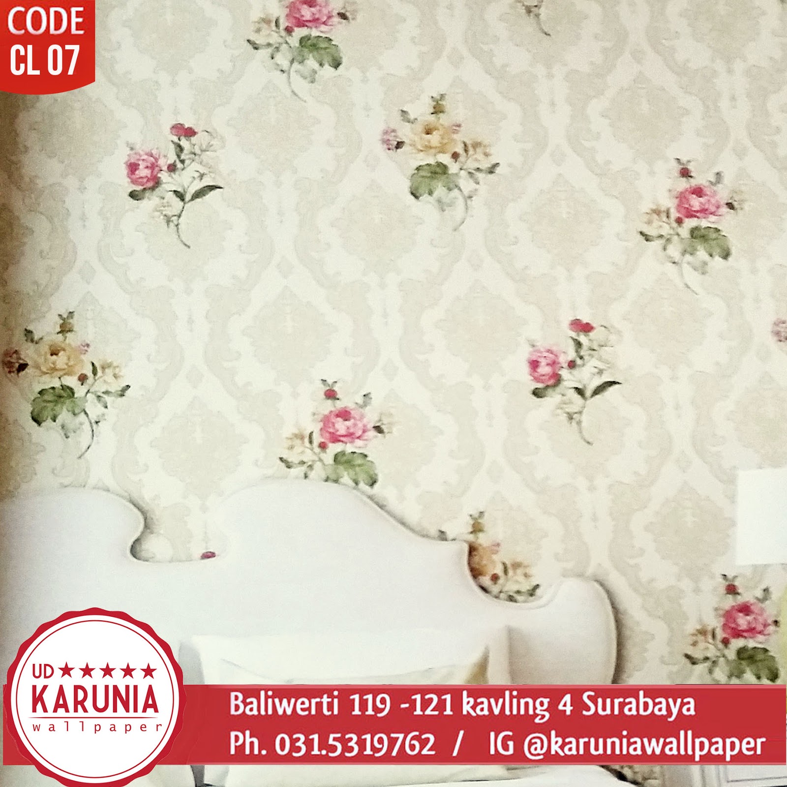 jual wallpaper dinding bunga