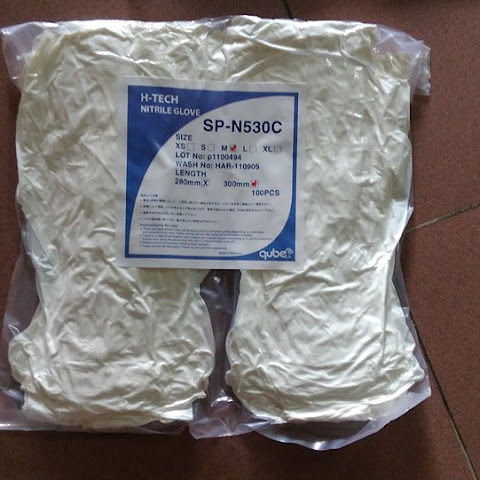 Găng tay nitrile 12' malaysia không bột