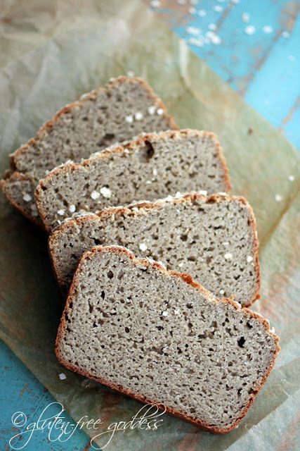 Slices of fresh from the oven whole grain gluten free bread