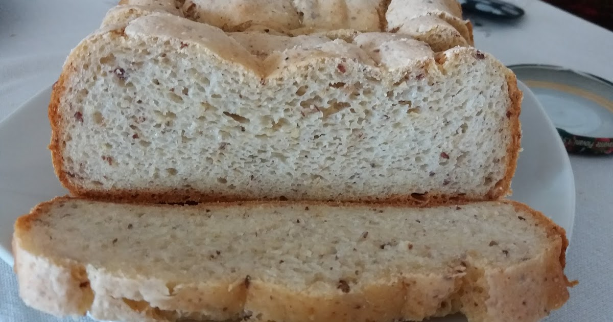 Pão sem glúten, sem ovos e sem leite na panificadora caseira