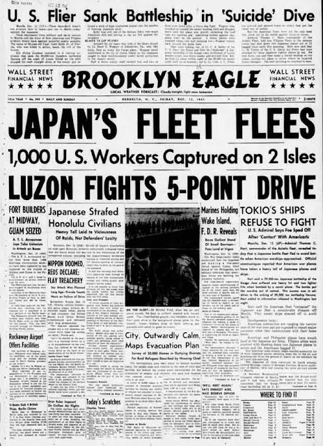 Brooklyn Eagle, 12 December 1941 worldwartwo.filminspector.com