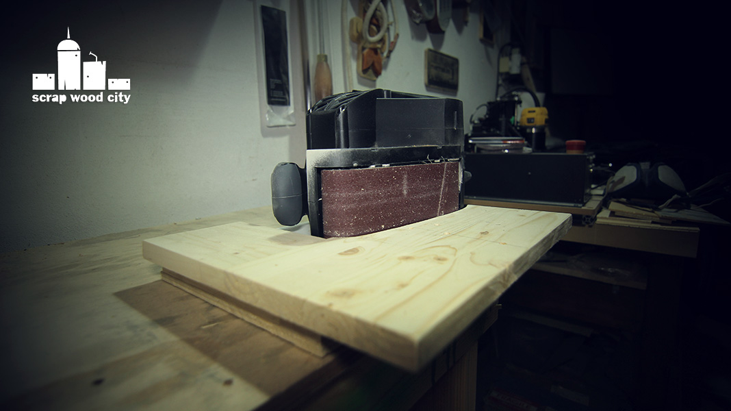 scrap wood city How to make a DIY belt sander benchtop station, plus a