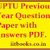 UPSEE/UPTU Previous Year Question Papers free PDF Download