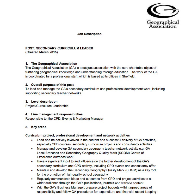 GA Secondary Curriculum Leader job