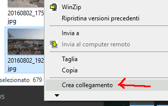 Creare un collegamento sul desktop di Windows 10