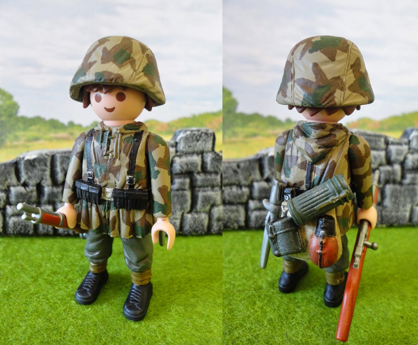 PLAYMOBIL CUSTOM SOUS-OFFICIER Panzer Reg. Nº1 (Stoumont-1944) Ref-0531