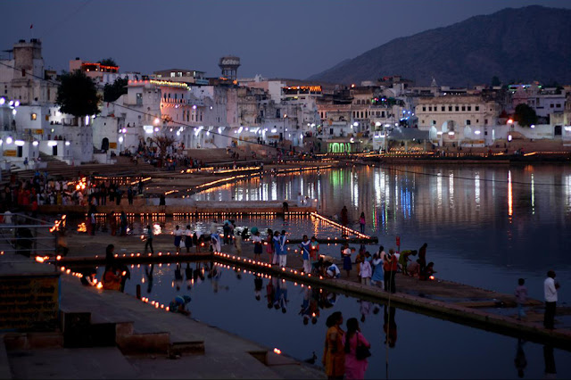 Brahma Sarovar, Pushkar , Rajasthan Pushkar Lake evening Images