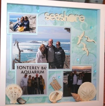 Vacation photo collage frame idea