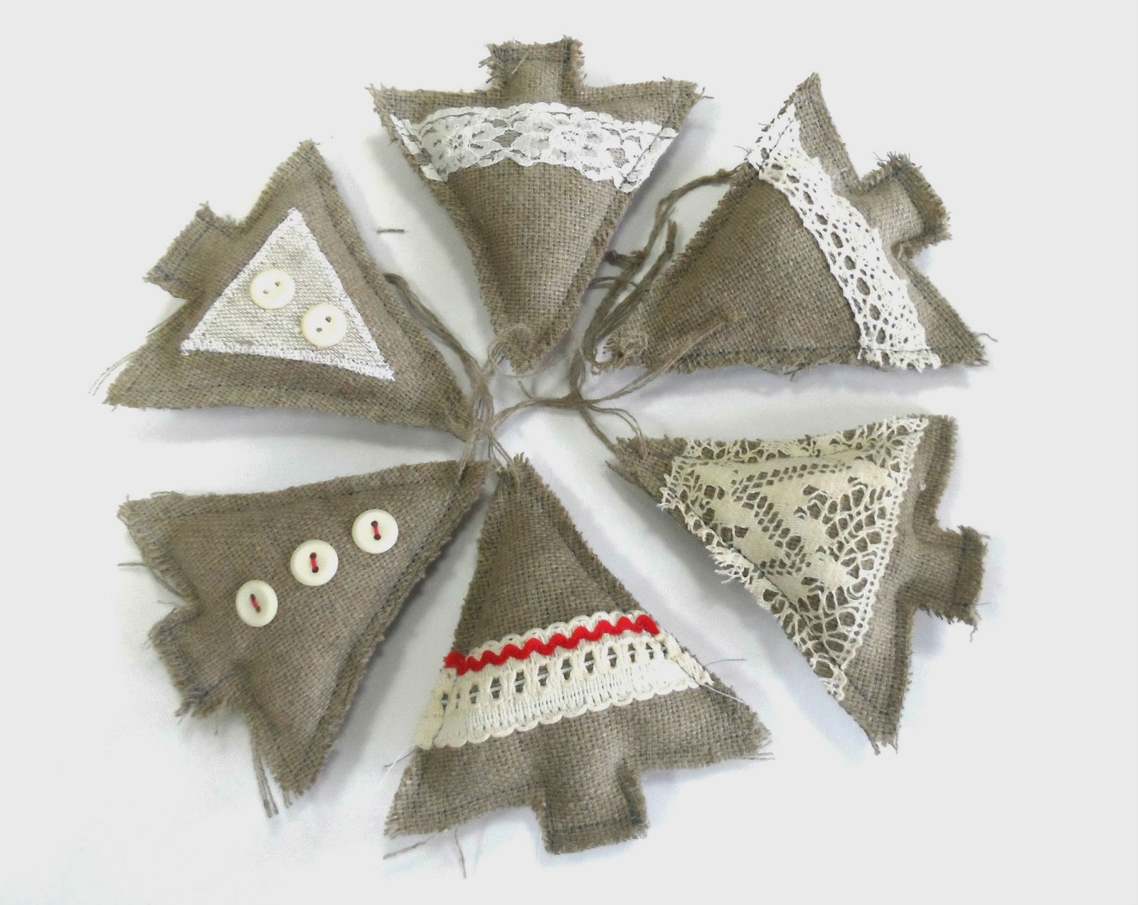 Елочные игрушки из Мешковины