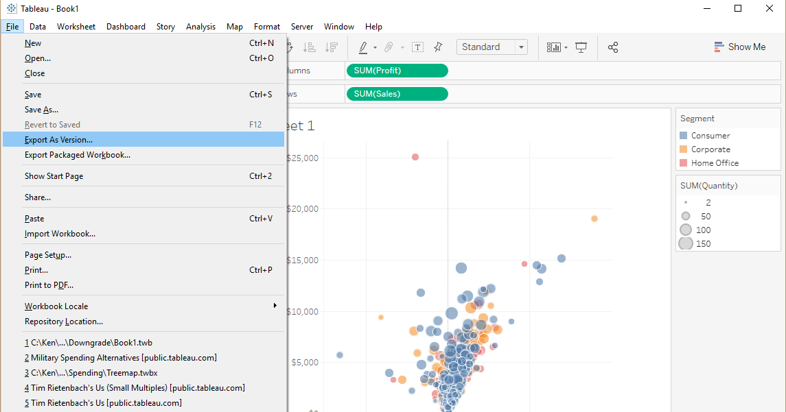 Quick Tip Downgrade Your Tableau Workbook Ken Flerlage Analytics