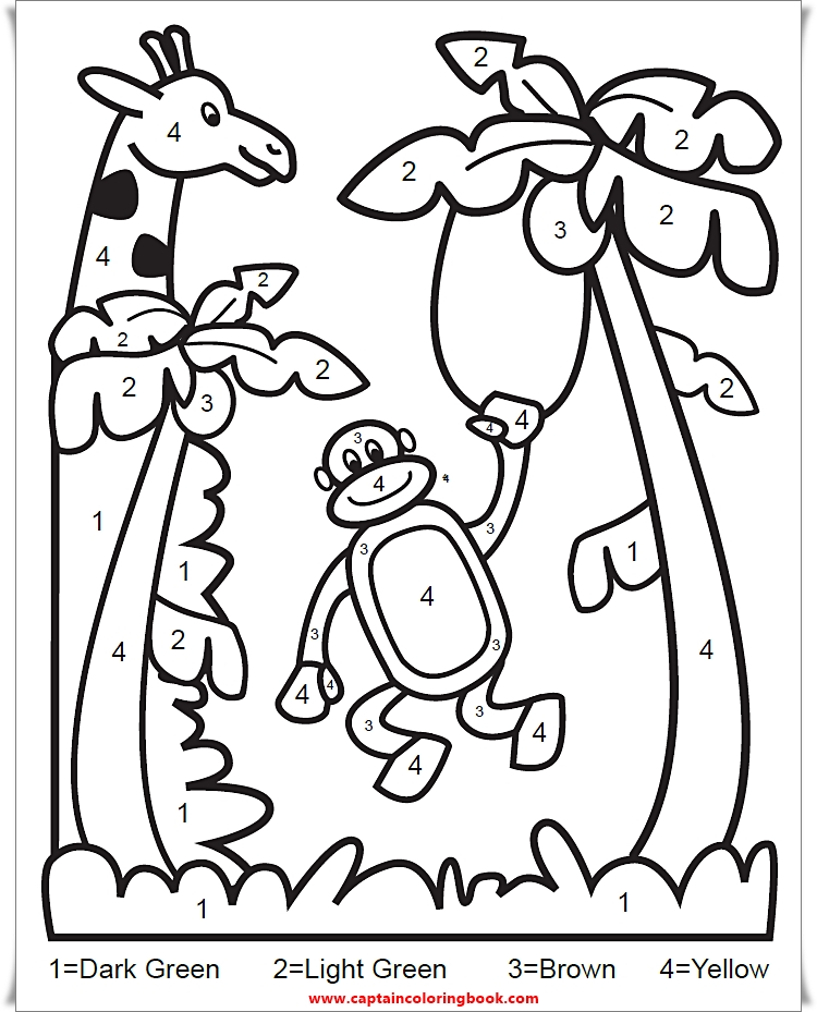 coloring-book-color-by-number-animal-free-printable