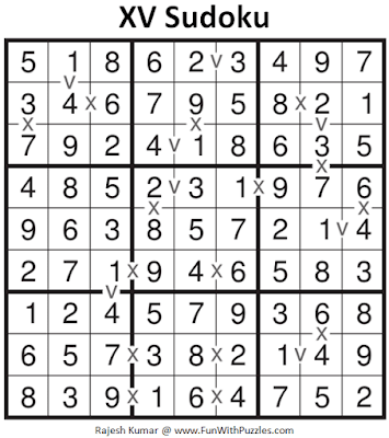 Answer of XV Sudoku Puzzle (Fun With Sudoku #377)