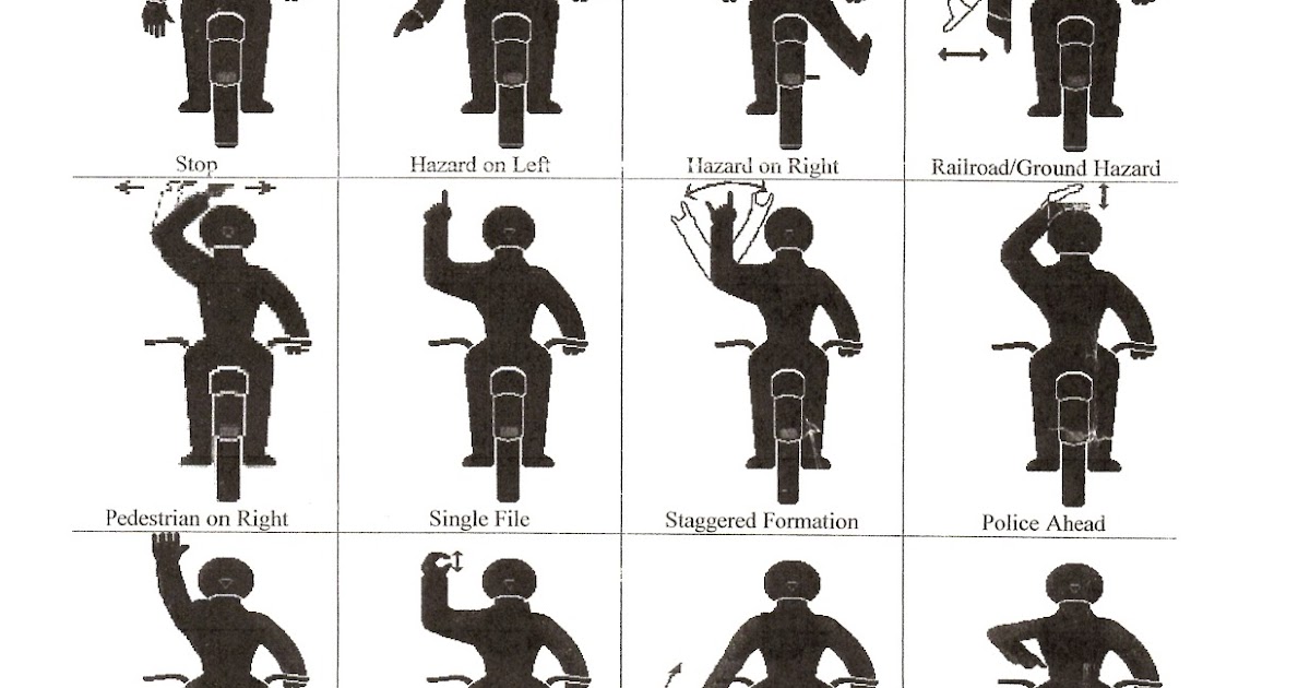 Vfw district 4 riders michigan riders hand signals