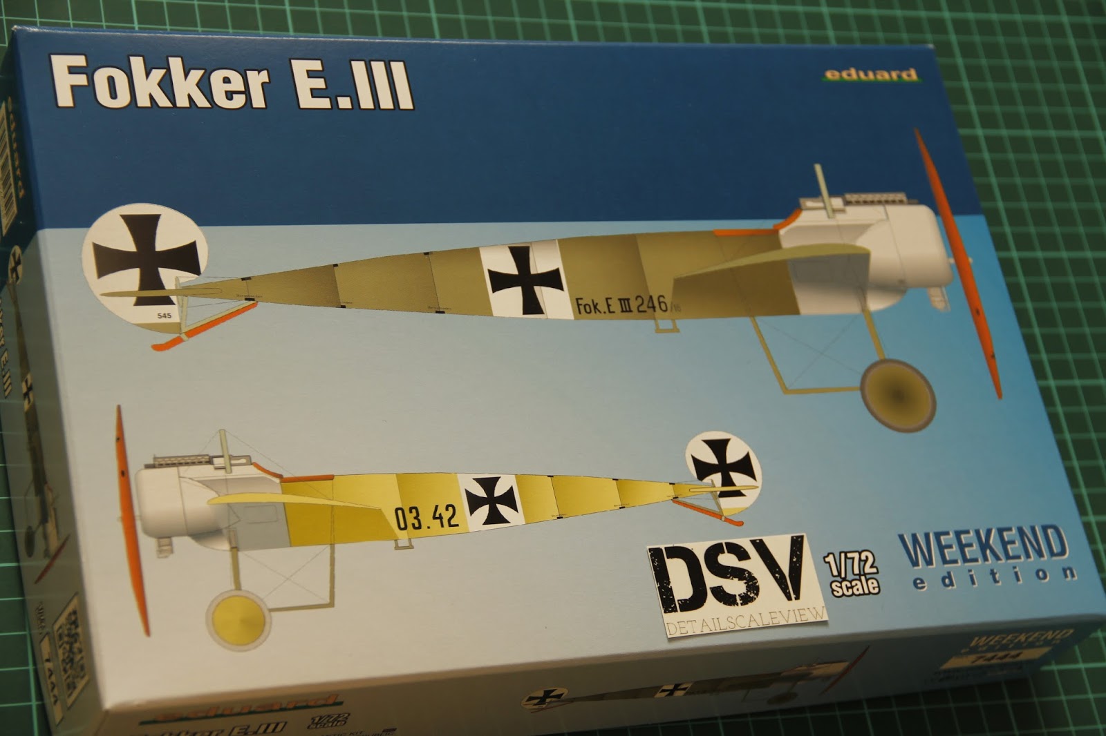 Eduard Fokker E III 1/48 Modellbausatz - Deutscher Jagdeinsitzer WWI