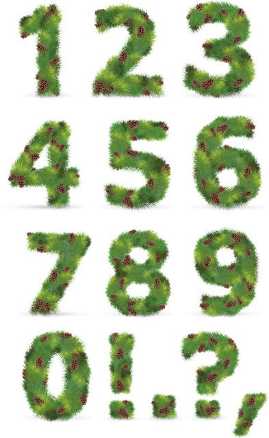 Quality Graphic Resources: Christmas Tree Numbers