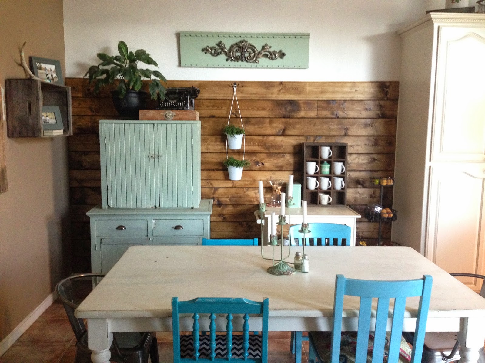 The Baeza Blog: Wood Plank Accent Wall- Dining Room