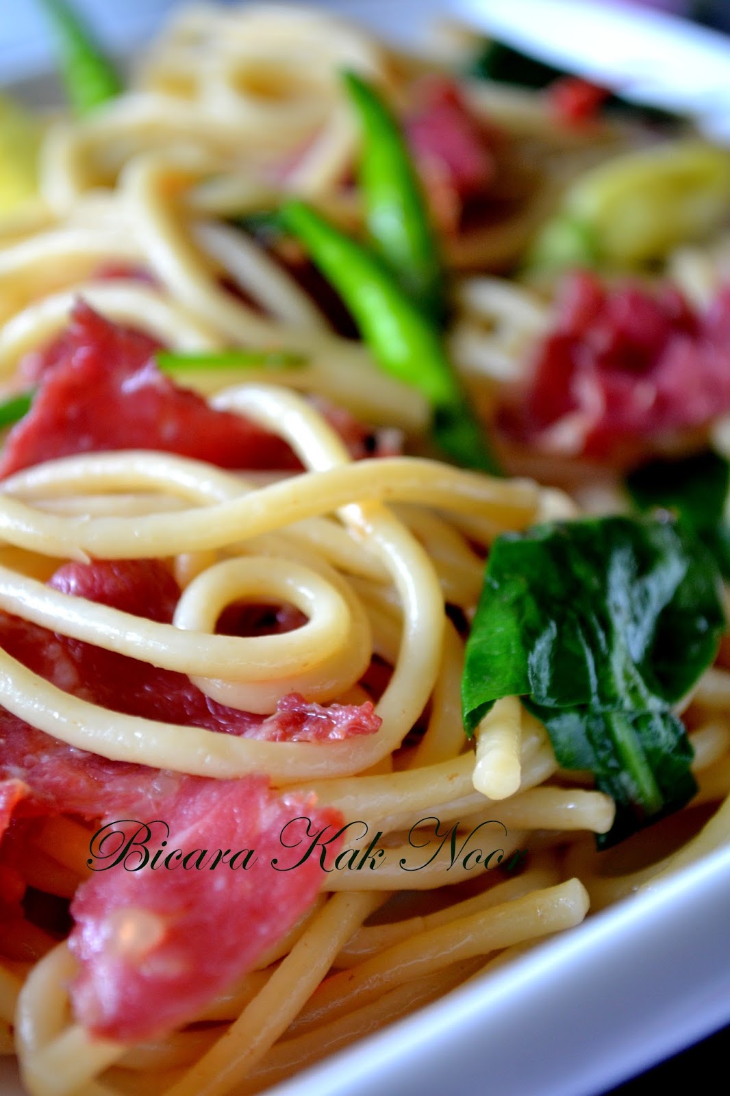 Spaghetti Aglio Olio Beef Rashers Bicara Kak Noor
