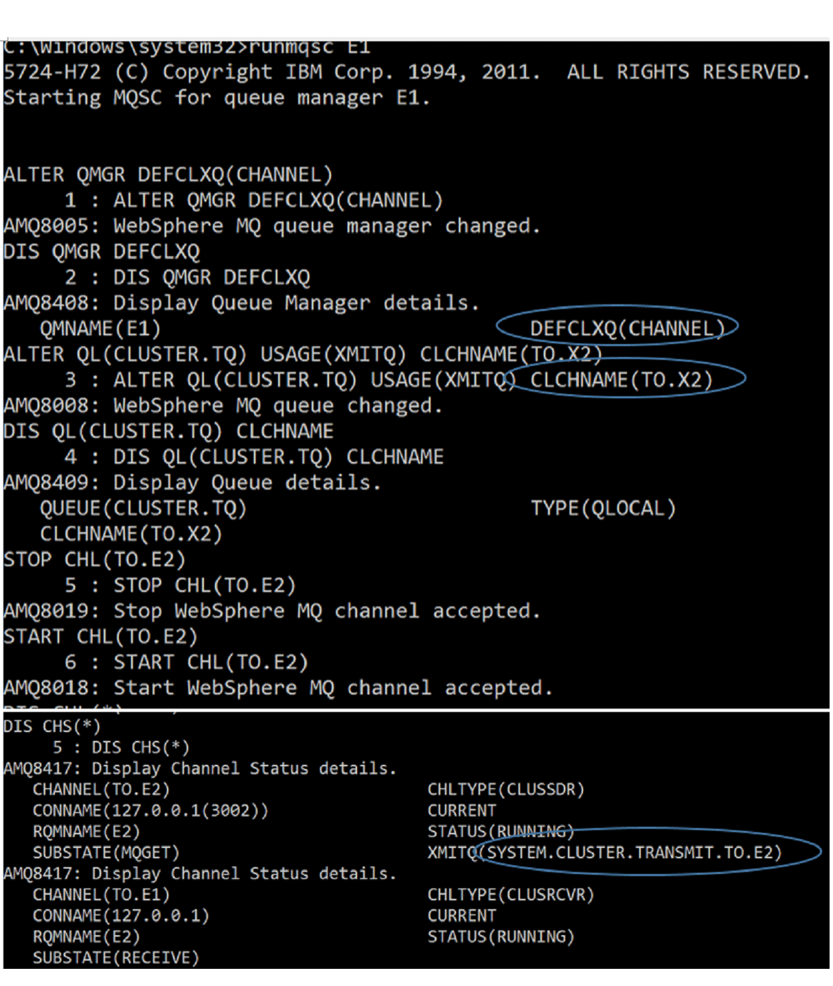 MQ Basics MULTIPLE TRANSMISSION QUEUES IN CLUSTER