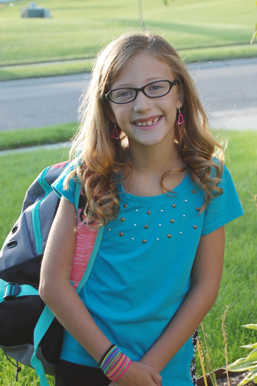 Olivia's first day of 4th Grade my sweet little family
