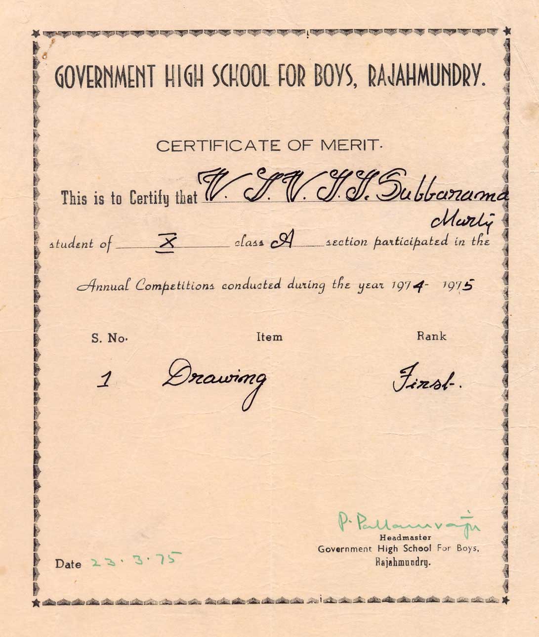 merit certificates