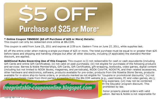 Coupon for barnes and noble textbooks online
