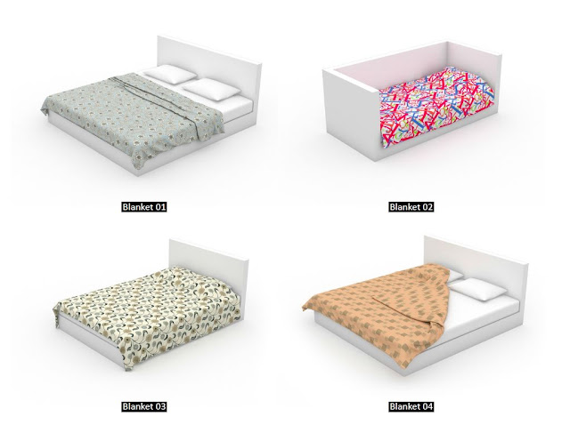3dsMax高精度被子枕頭3D模型下載