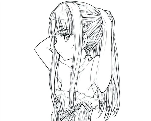 gambar mewarnai anime perempuan 