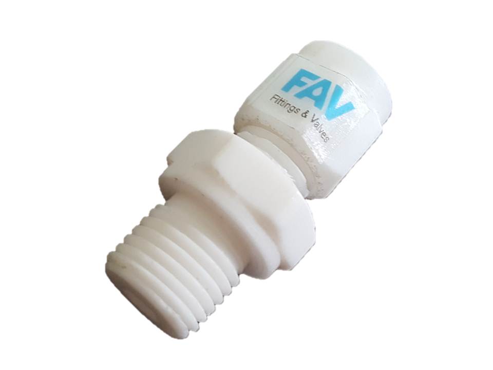PTFE Fittings PTFE Tube OD Connector, BSP