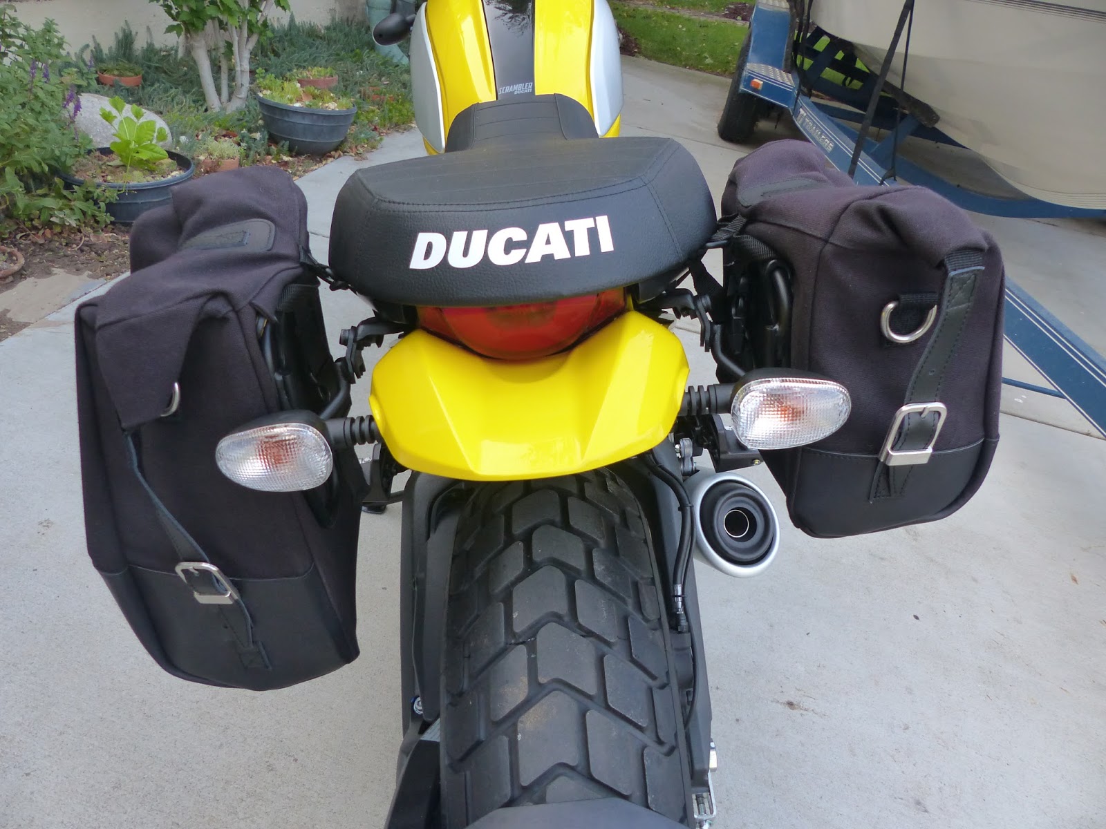 OldMotoDude: New bags installed on 2015 Ducati Scrambler