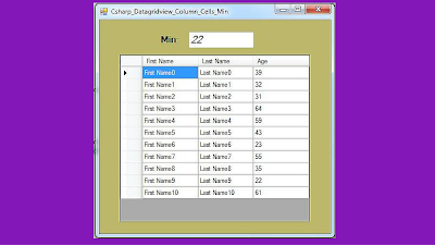 datagridview column minimum value